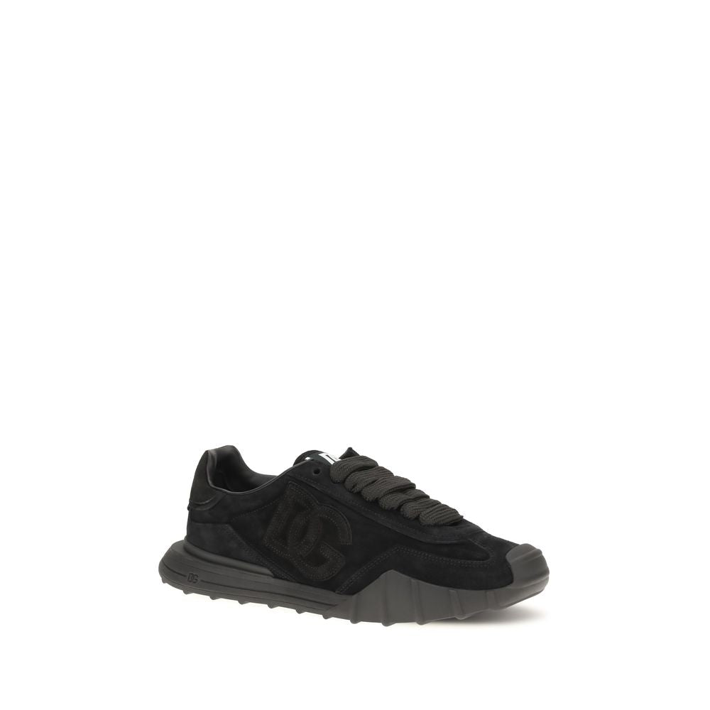 Dolce & Gabbana Black Bos Taurus Calfskin Sneakers