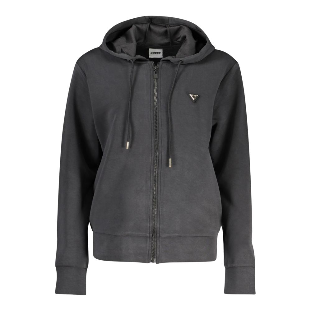 Guess Jeans Schwarzer Kapuzenpullover aus Polyester für Damen
