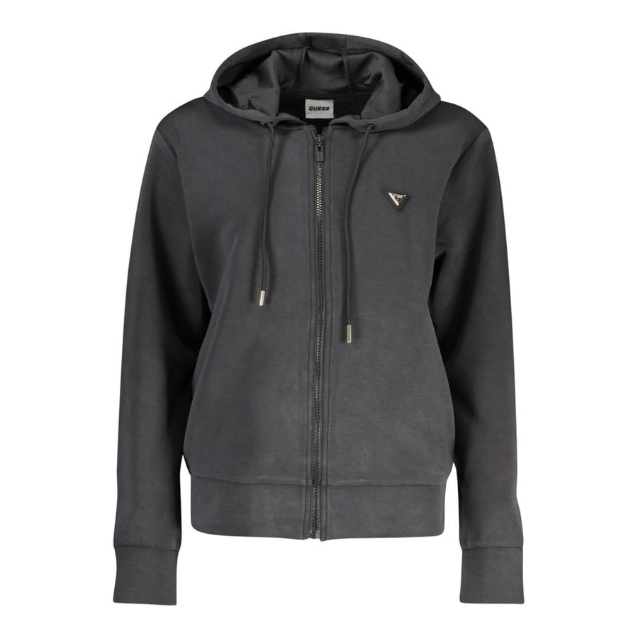 Guess Jeans Schwarzer Kapuzenpullover aus Polyester für Damen