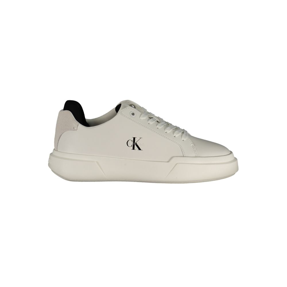Calvin Klein White Athletic-Style Polyester Sneakers