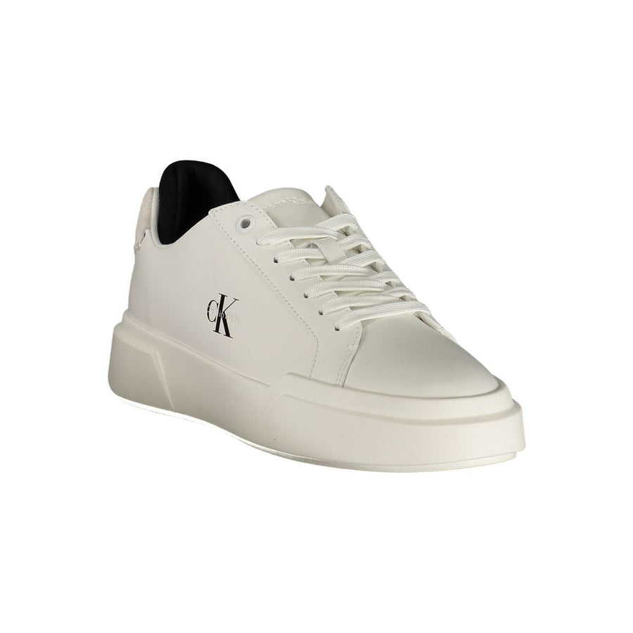 Calvin Klein White Athletic-Style Polyester Sneakers