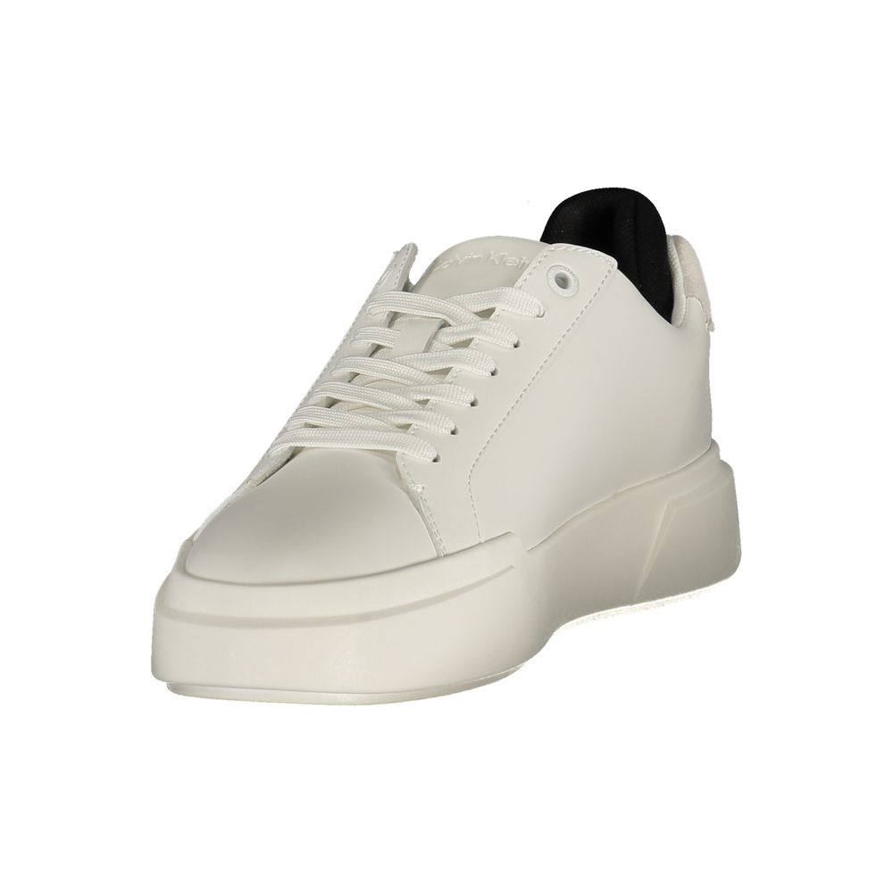 Calvin Klein White Athletic-Style Polyester Sneakers