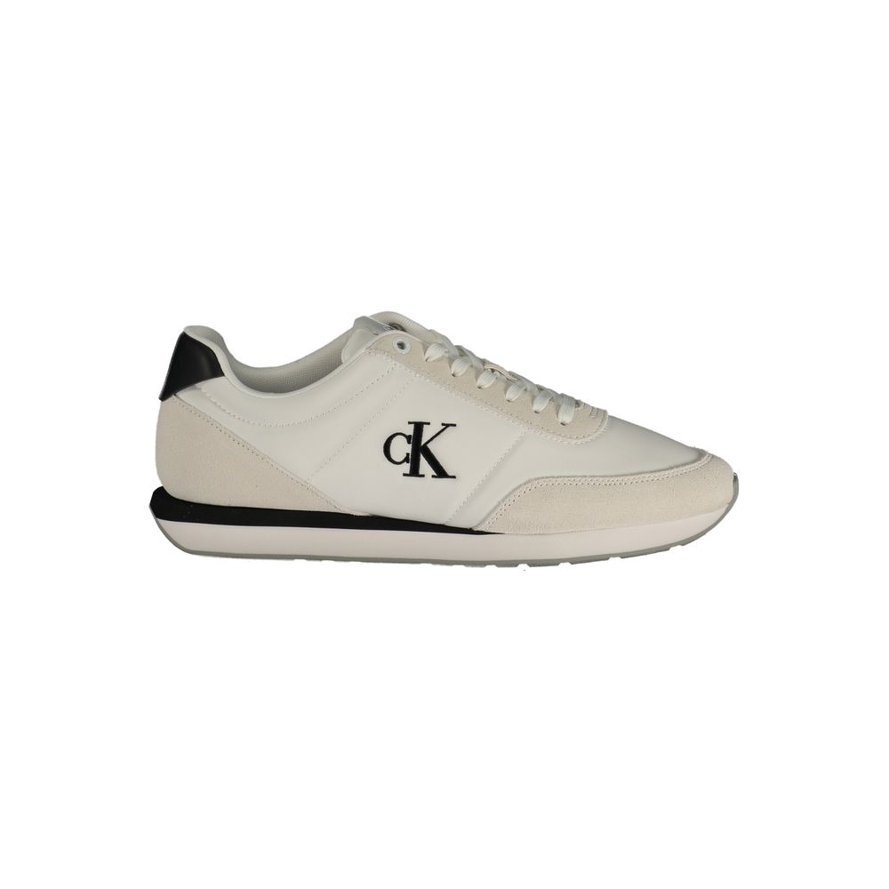 Calvin Klein White Athletic-Style Polyester Sneakers