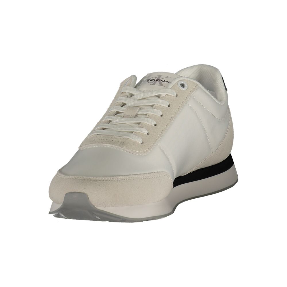 Calvin Klein White Athletic-Style Polyester Sneakers