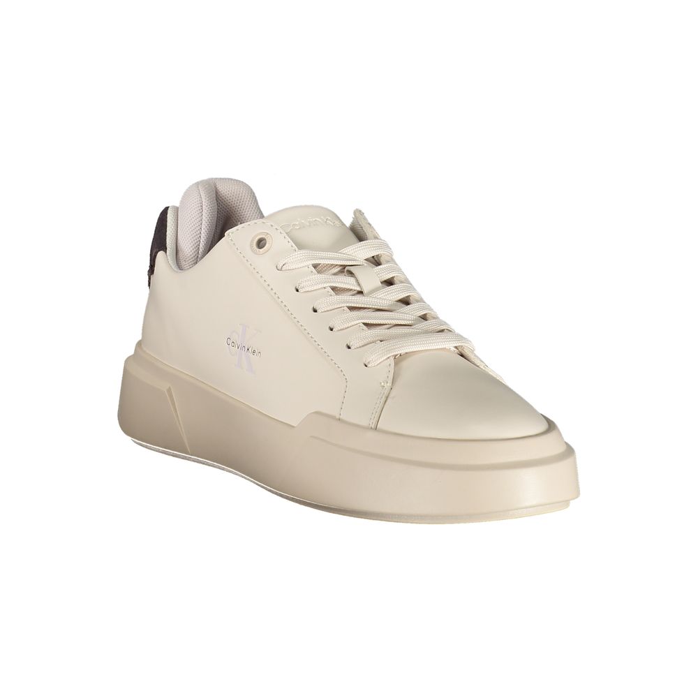 Calvin Klein Weiße Sneaker aus Polyester im Athletic-Stil