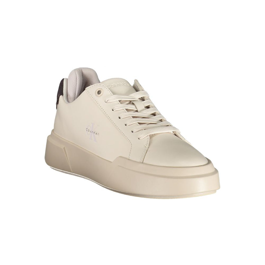 Calvin Klein White Athletic-Style Polyester Sneakers