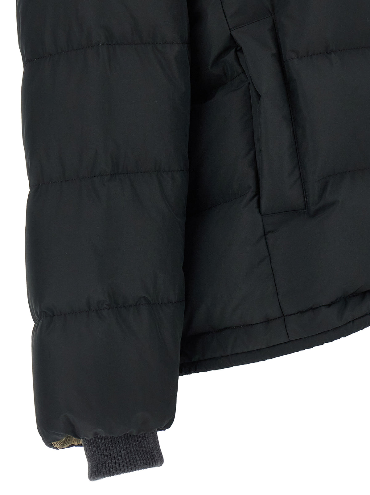 Brunello Cucinelli Schwarze Baumwoll-Shell-Jacke