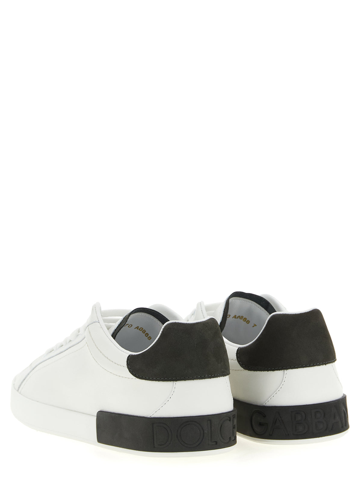 Dolce & Gabbana Weiße Kalbsleder Low-Top-Sneaker