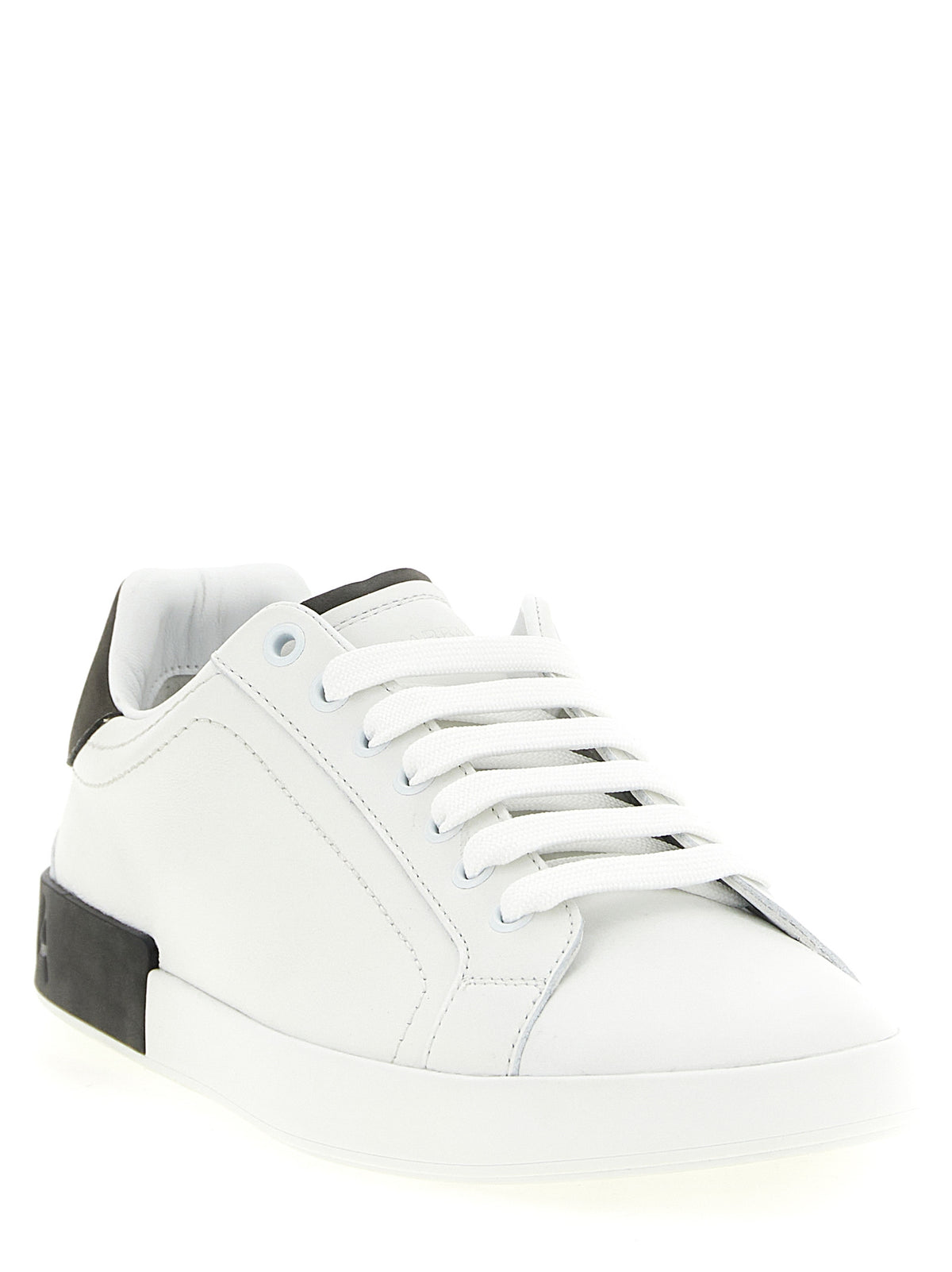 Dolce & Gabbana Weiße Kalbsleder Low-Top-Sneaker