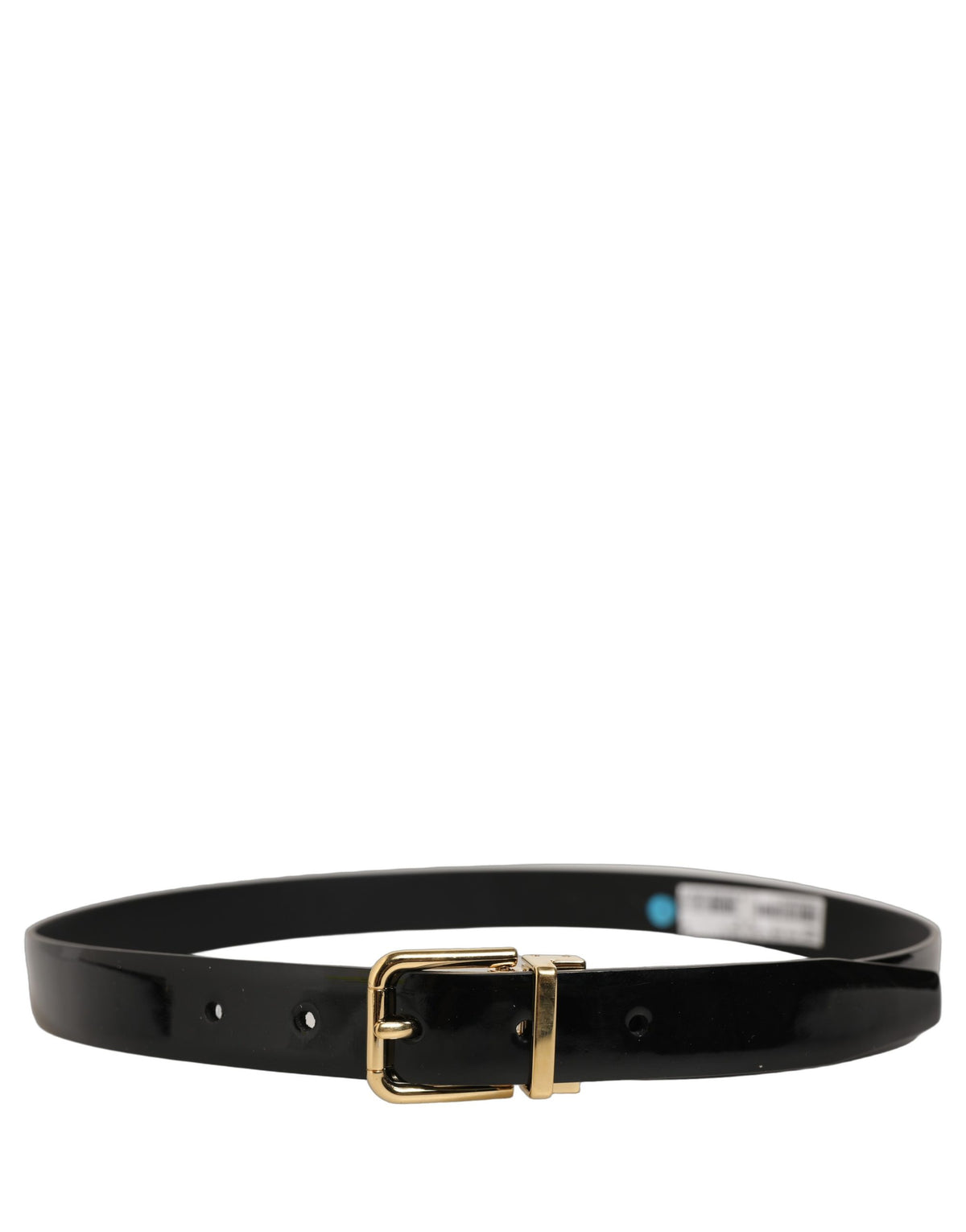 Dolce & Gabbana Black Classic Leather Belt with Gold-Colored Buckle