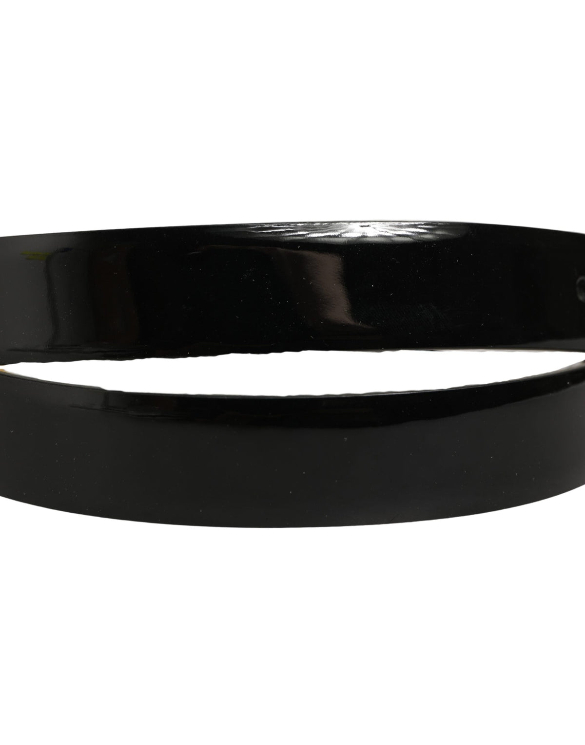 Dolce & Gabbana Black Classic Leather Belt with Gold-Colored Buckle