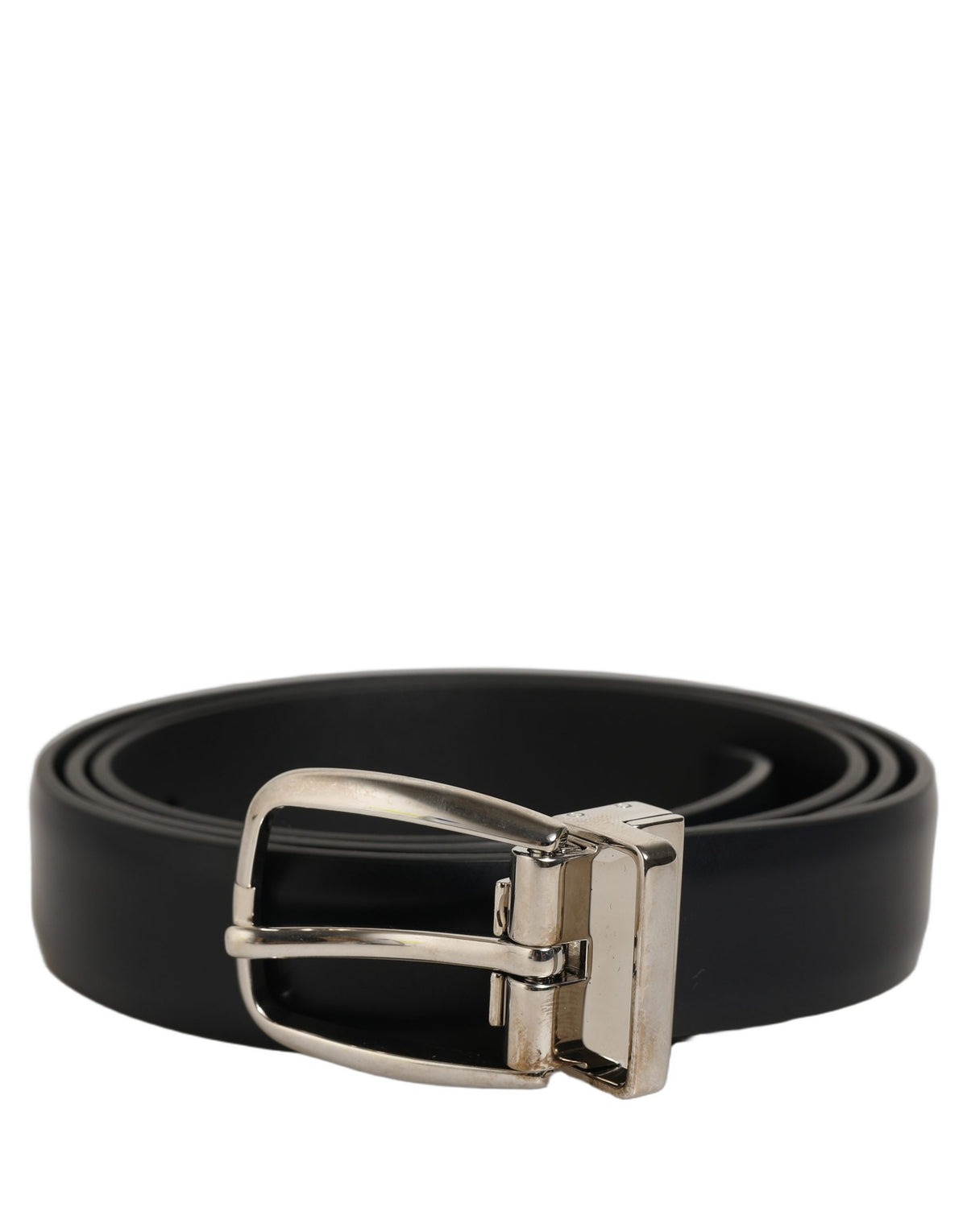Dolce & Gabbana blue calfskin belt with silver-tone buckle