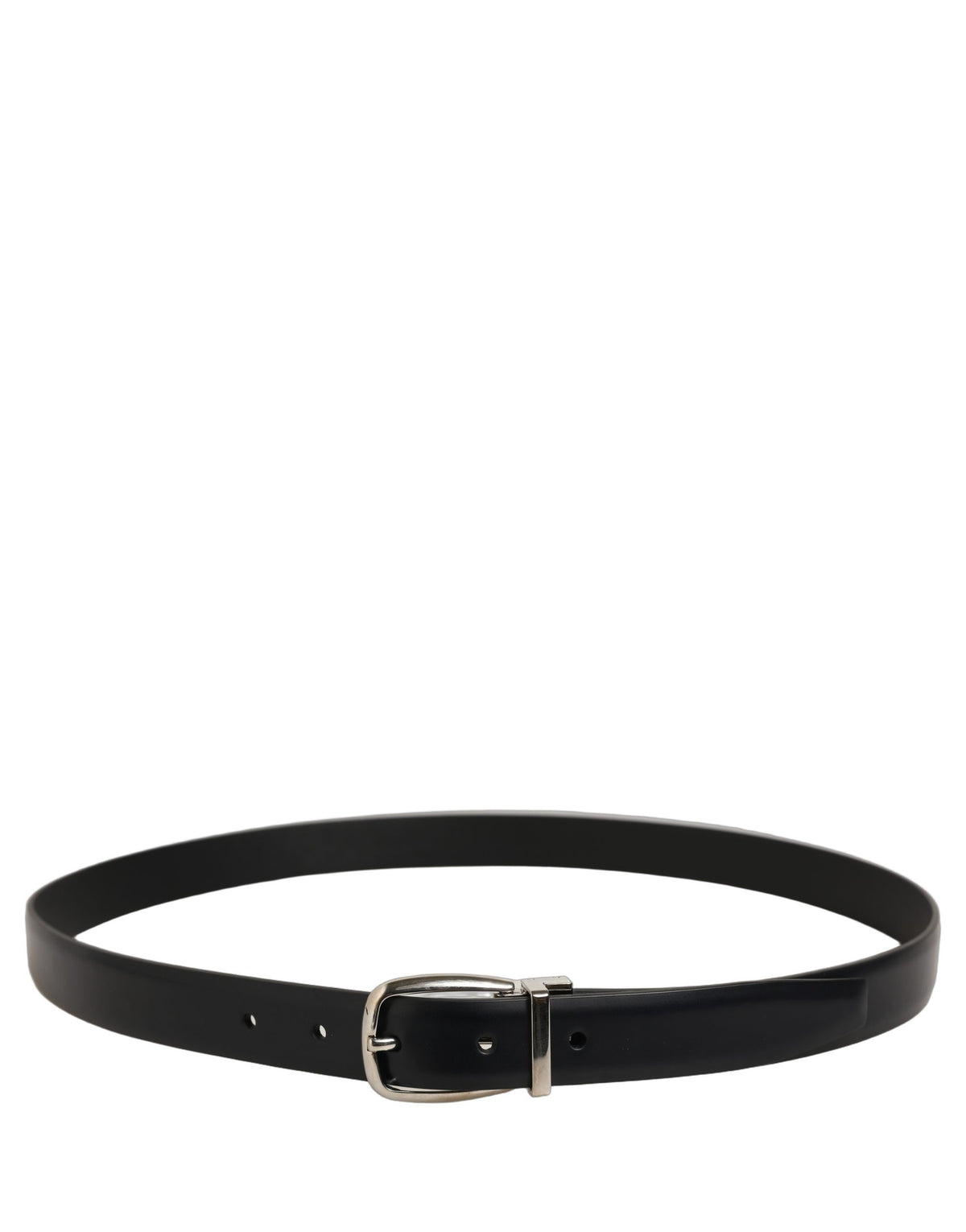 Dolce & Gabbana blue calfskin belt with silver-tone buckle
