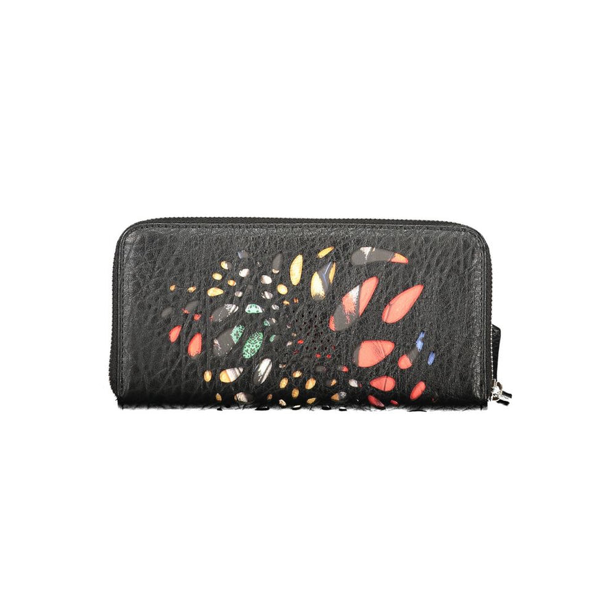 Desigual Nero Polyurethane Damen Geldbörse