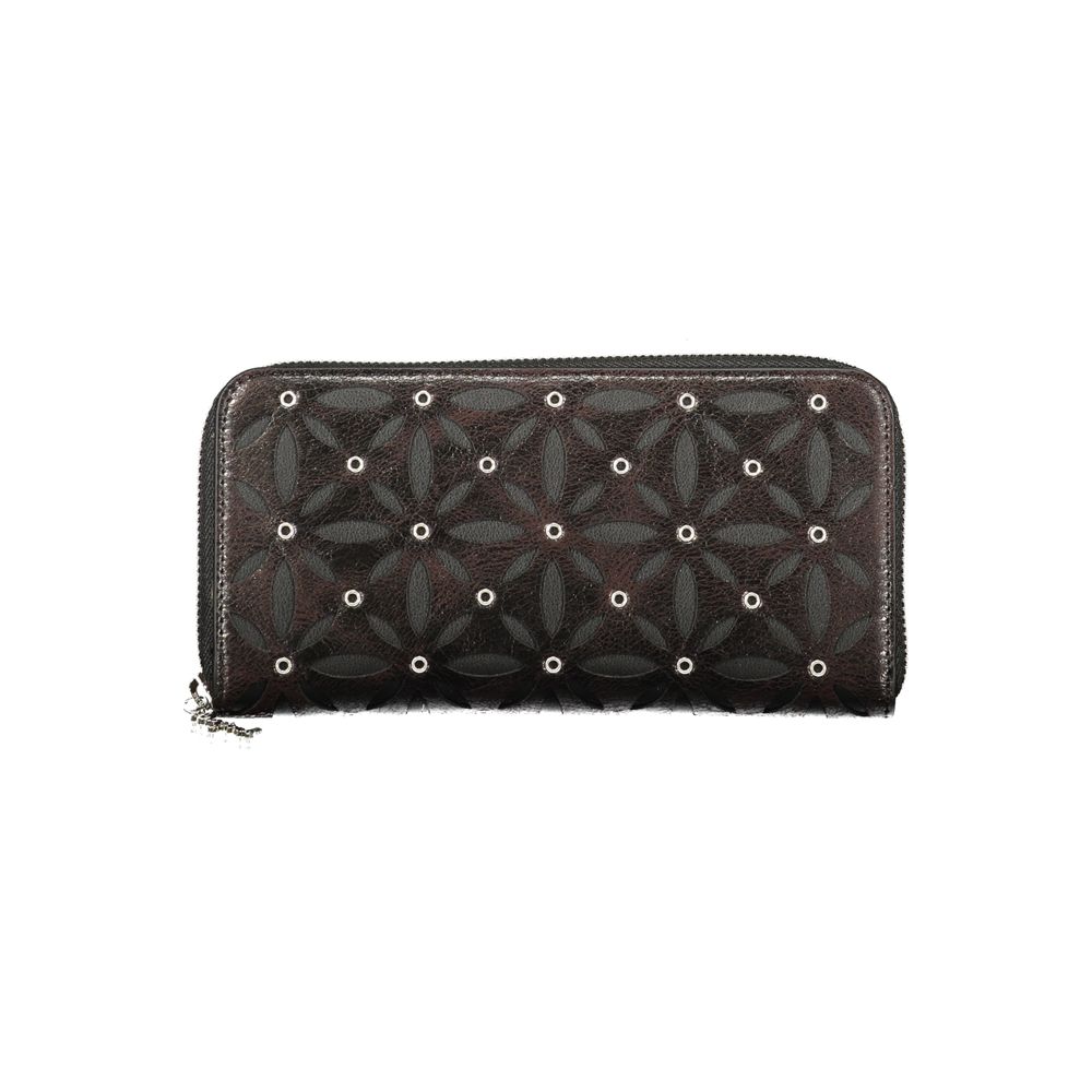 Desigual Schwarzes Portemonnaie aus Polyethylen