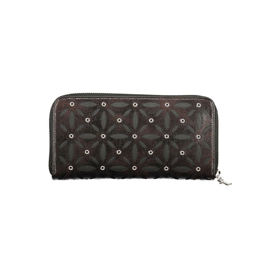 Desigual Schwarzes Portemonnaie aus Polyethylen