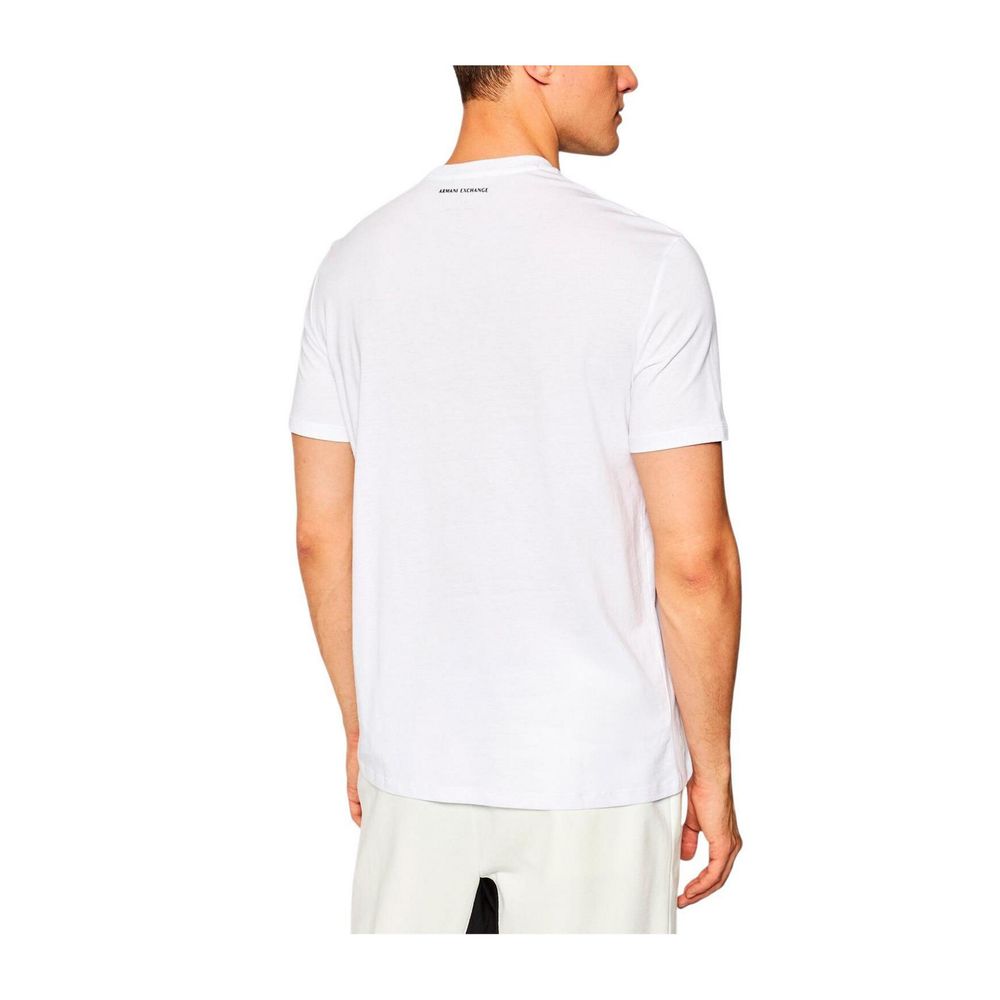 Armani Exchange White Cotton T-Shirt