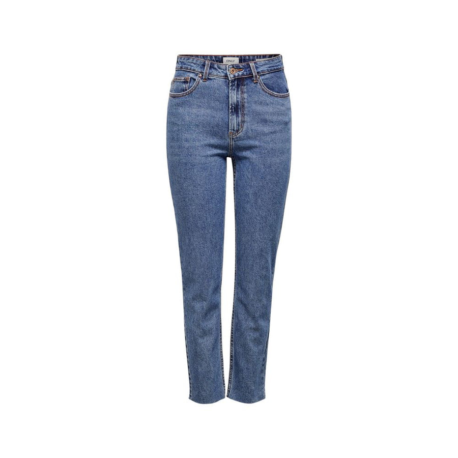 Only Blaue Baumwoll-Mom-Jeans