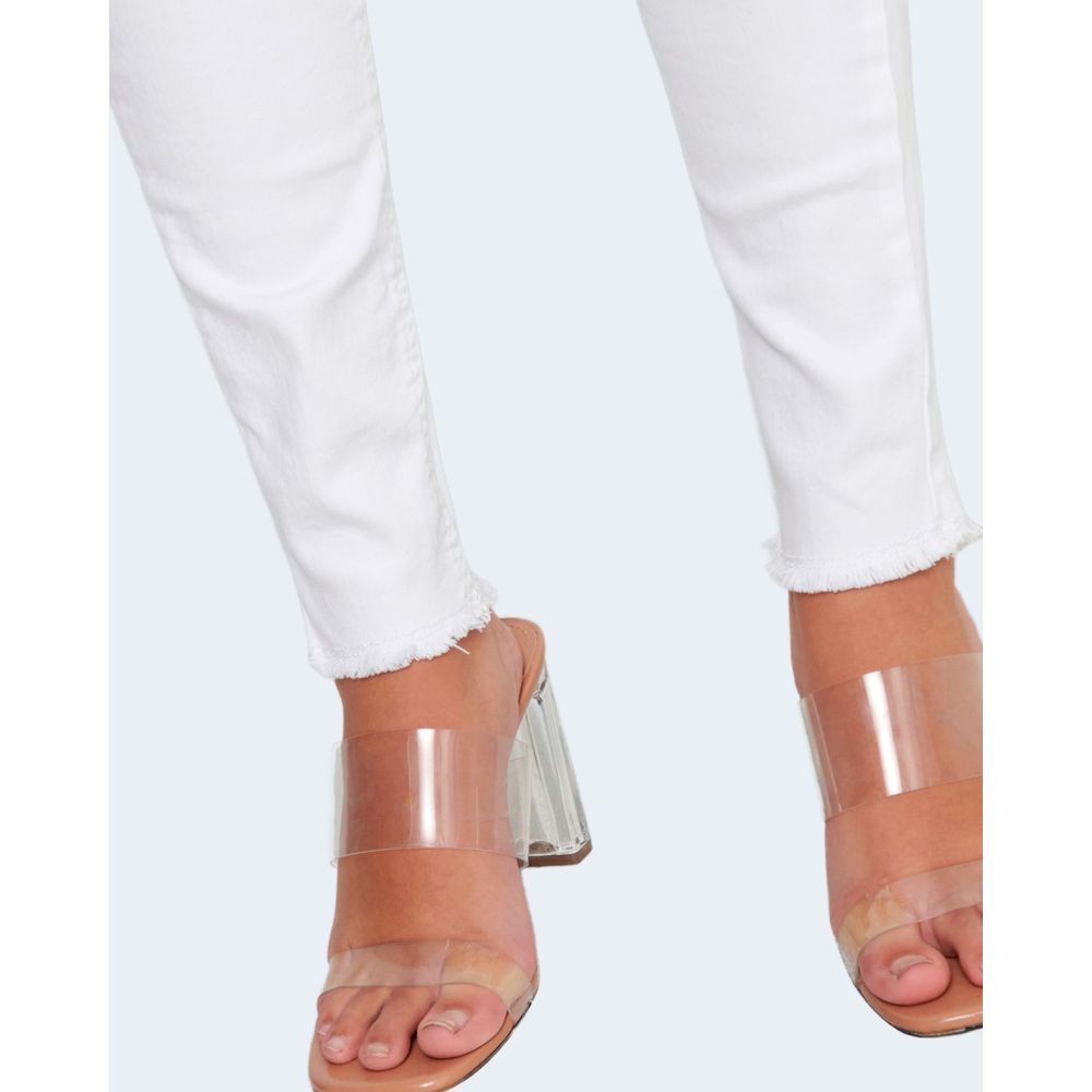 Only Weiße Skinny Jeans aus Baumwolle