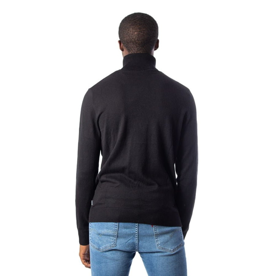 Jack Jones Black Cotton Roll Neck Jumper