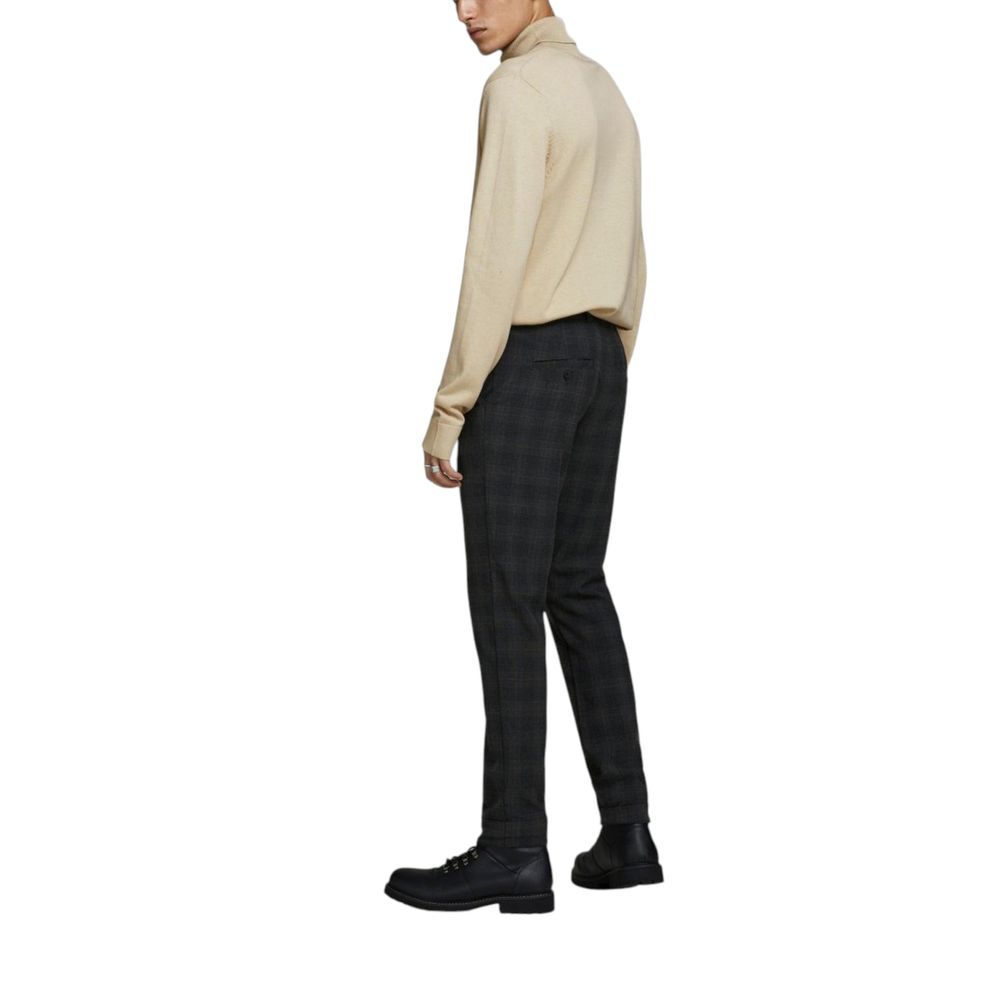 Jack Jones Beigefarbener Baumwoll-Rollkragenpullover