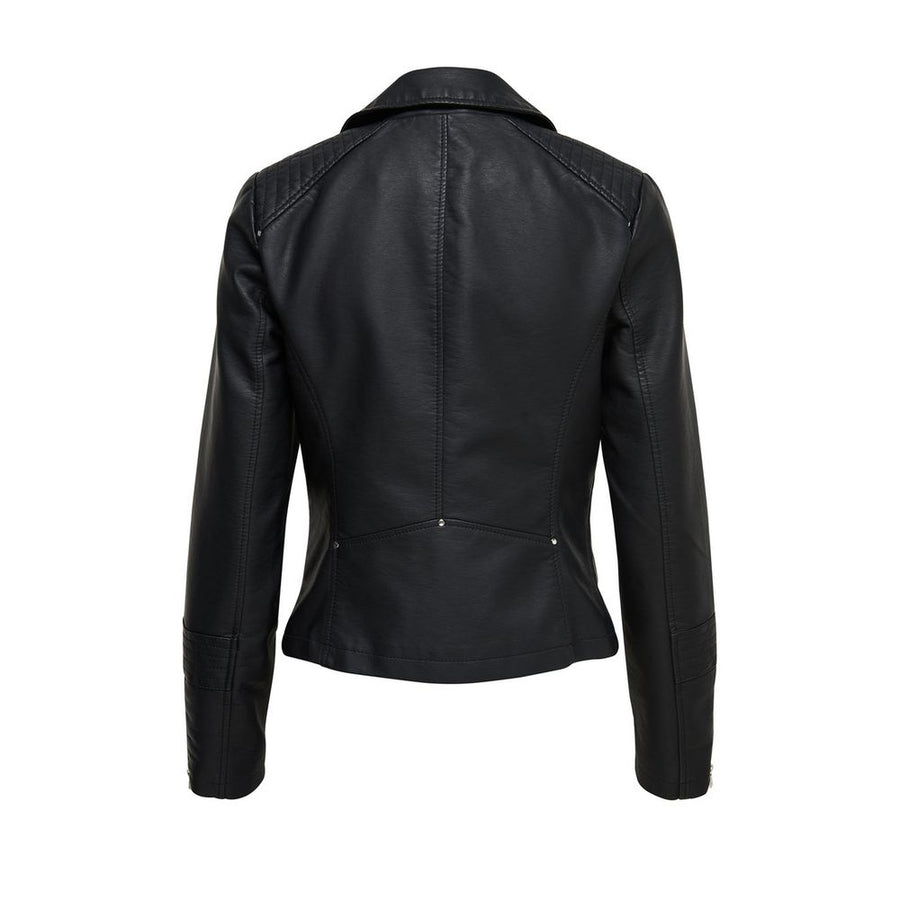 Only Schwarze Bikerjacke aus Viskose