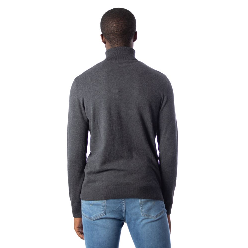Jack Jones Grauer Baumwollrollkragenpullover