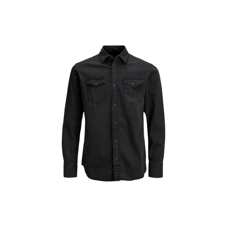 Jack Jones Schwarzes Denim-Hemd