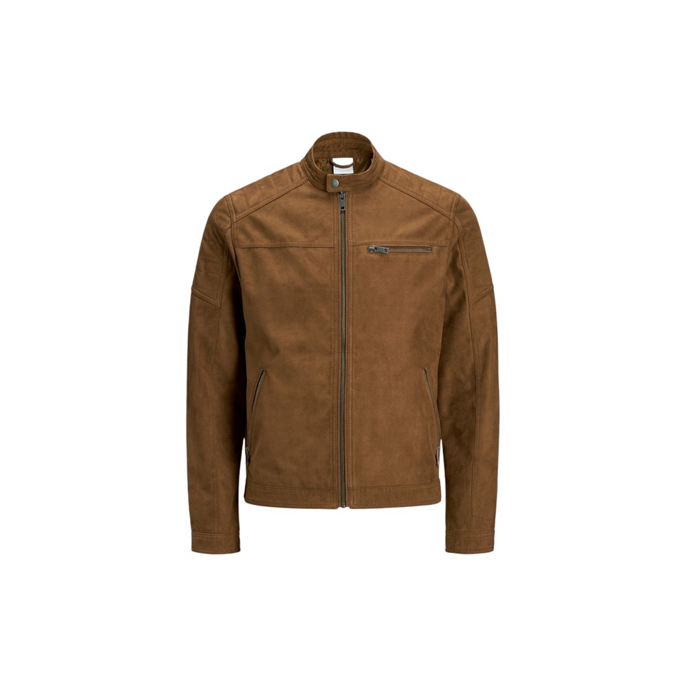Jack Jones Beige Kunstleder-Mantel