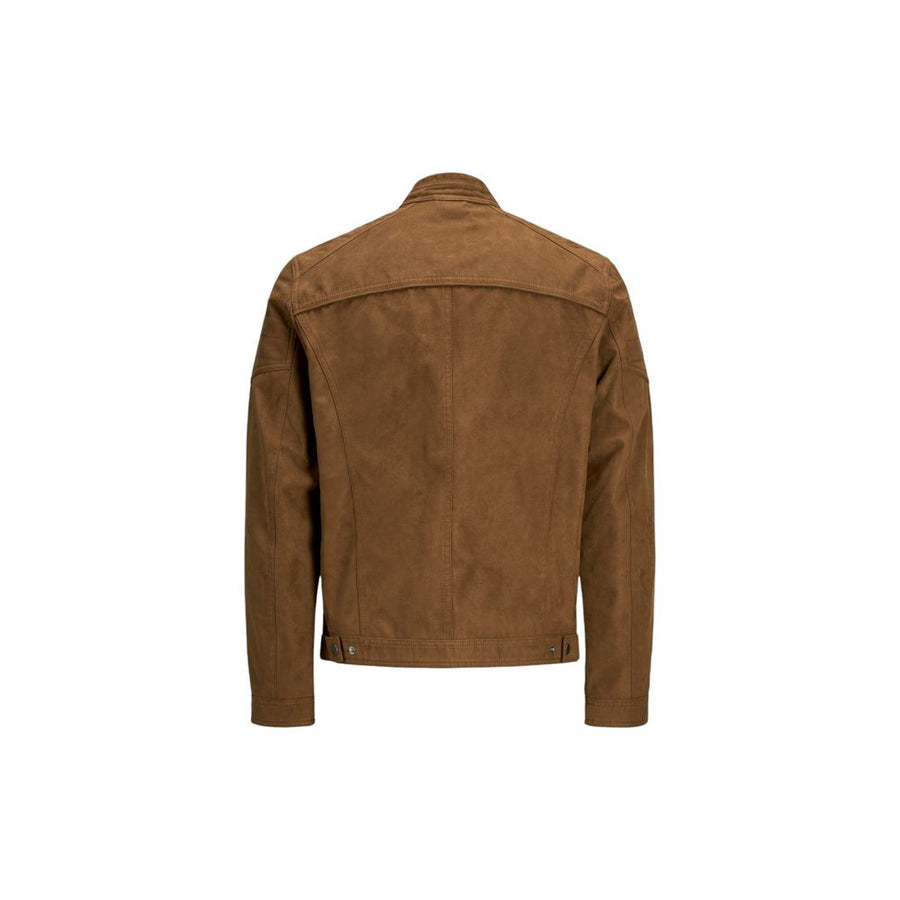 Jack Jones Beige Kunstleder-Mantel