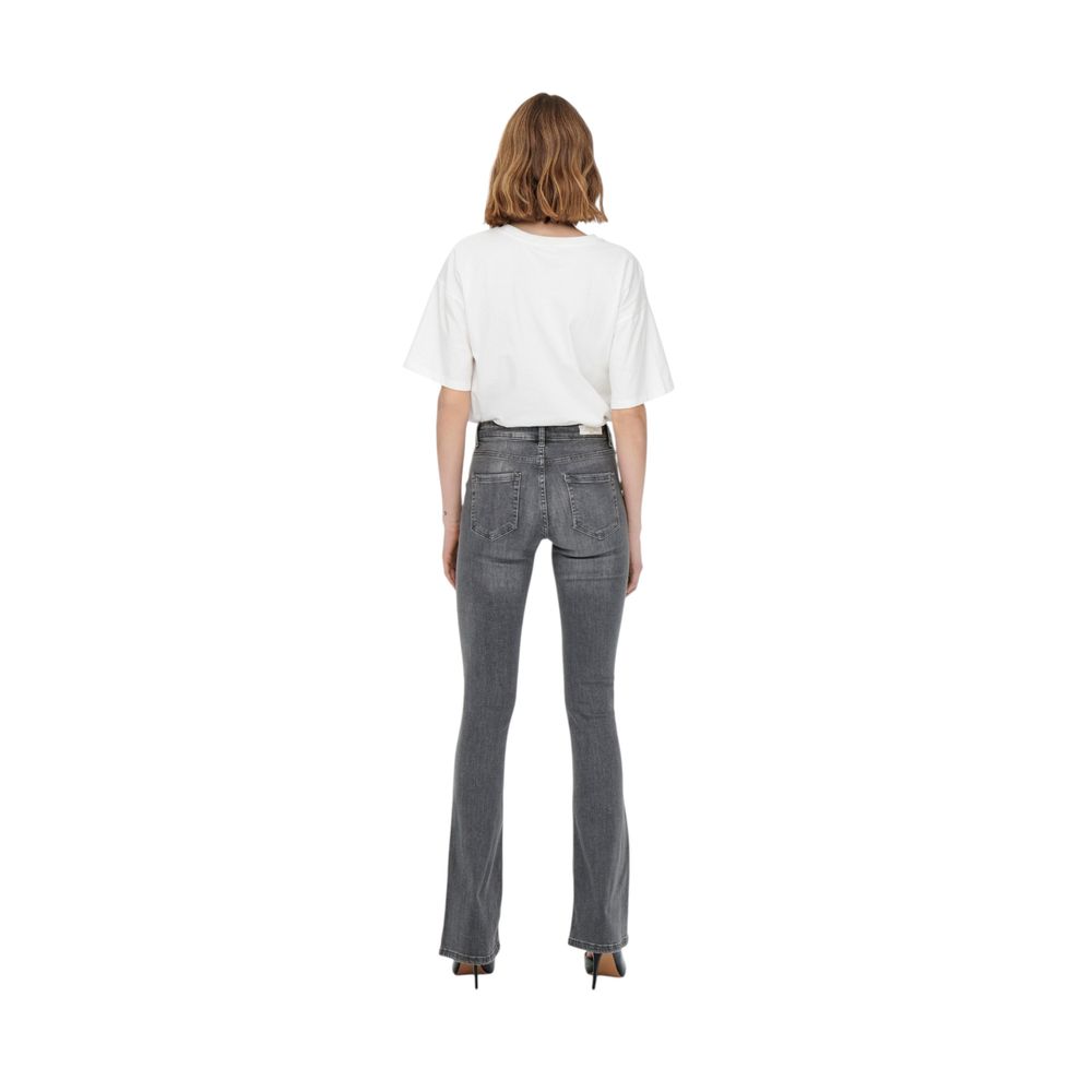 Only Graue Skinny Jeans aus Baumwolle