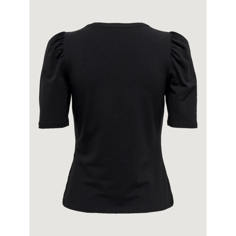 Only Schwarzes Baumwoll-T-Shirt