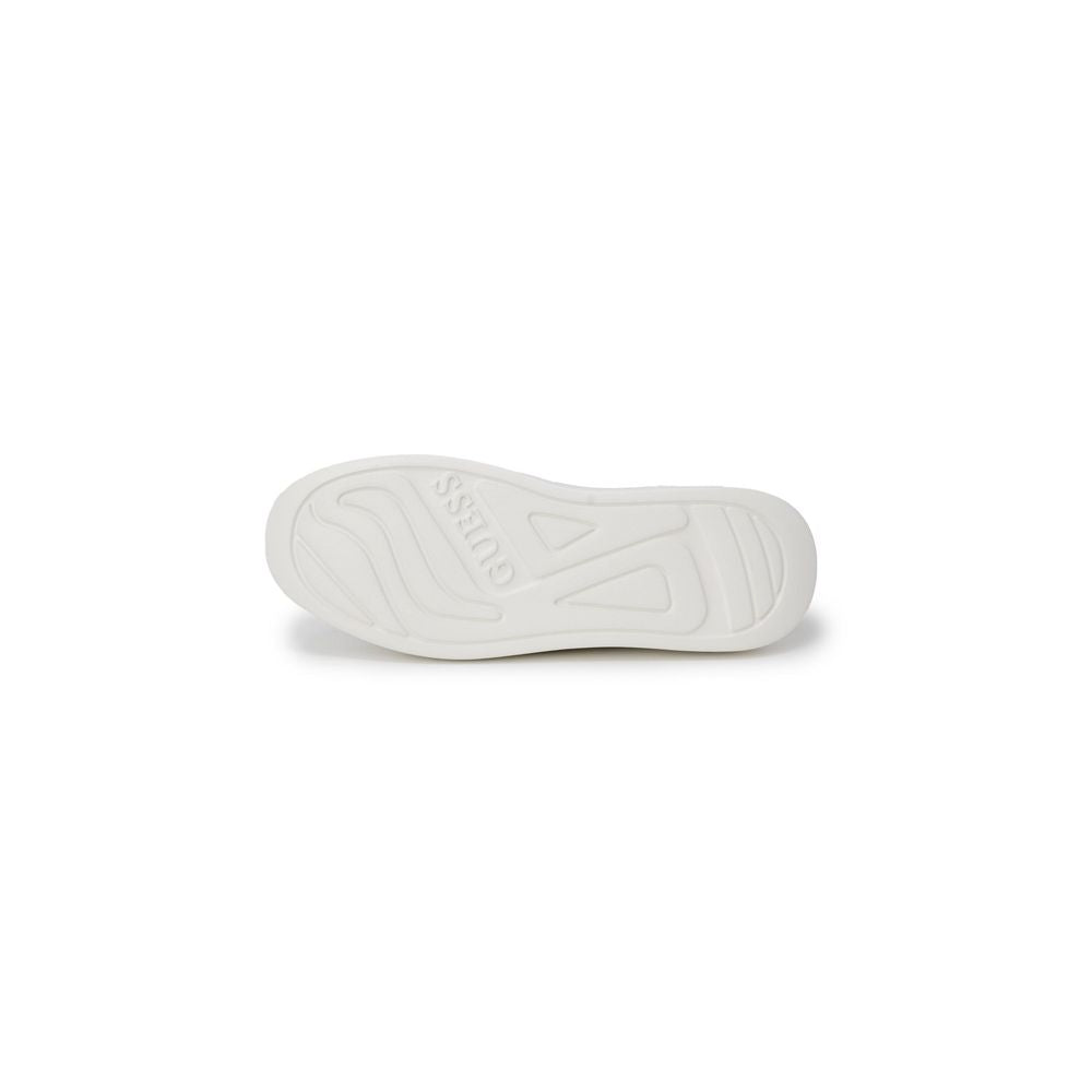 Guess white low-top polyethylene sneakers
