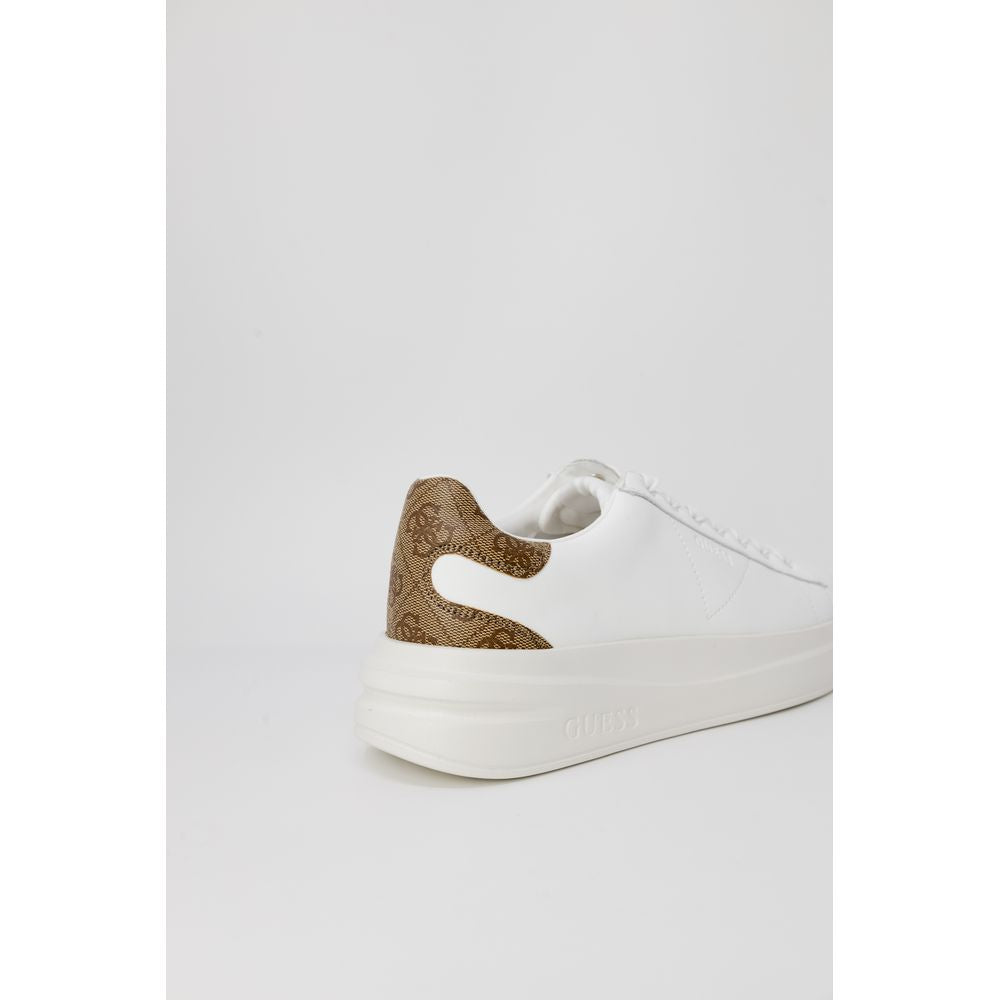 Guess white low-top polyethylene sneakers