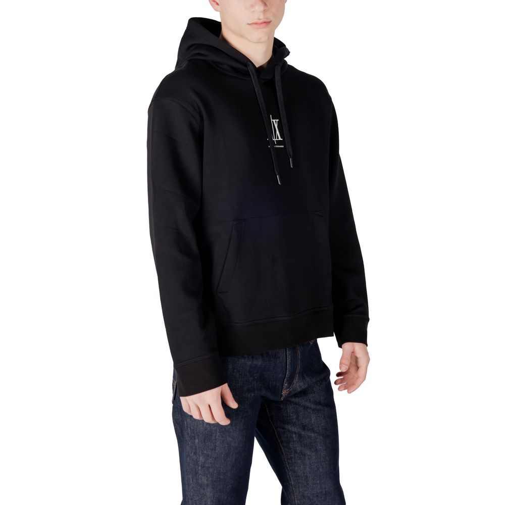 Armani Exchange Schwarzer Baumwoll-Hoodie