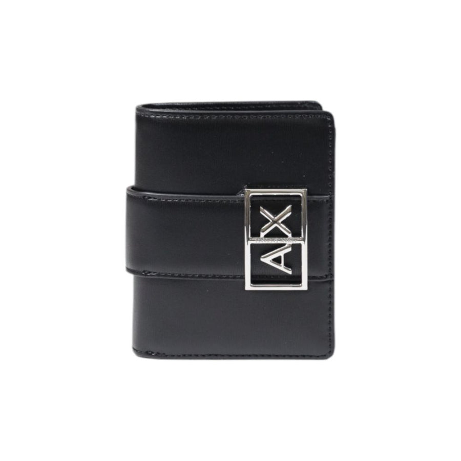 Armani Exchange Schwarzes Portemonnaie aus Polyester