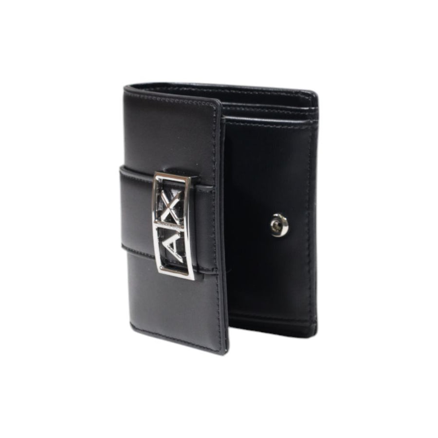 Armani Exchange Schwarzes Portemonnaie aus Polyester