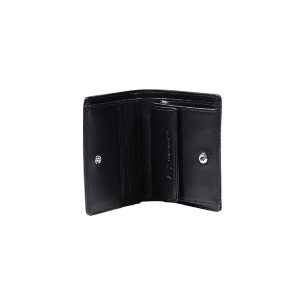 Armani Exchange Schwarzes Portemonnaie aus Polyester