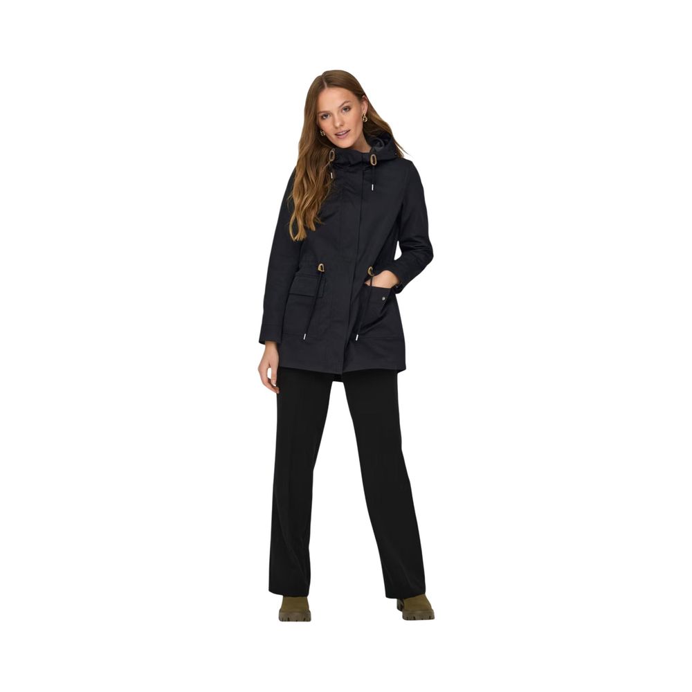 Only Schwarzer Parka aus Polyester