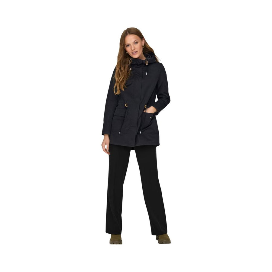 Only Schwarzer Parka aus Polyester