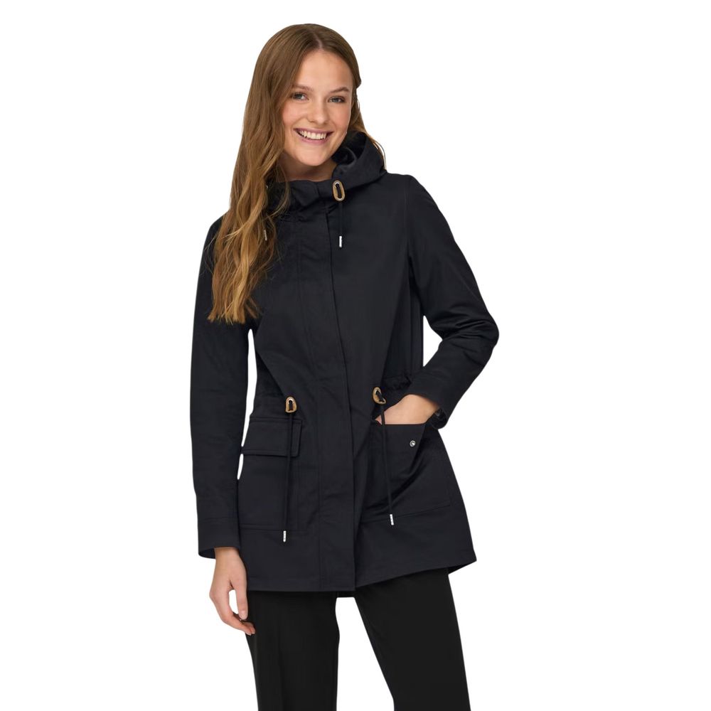 Only Schwarzer Parka aus Polyester