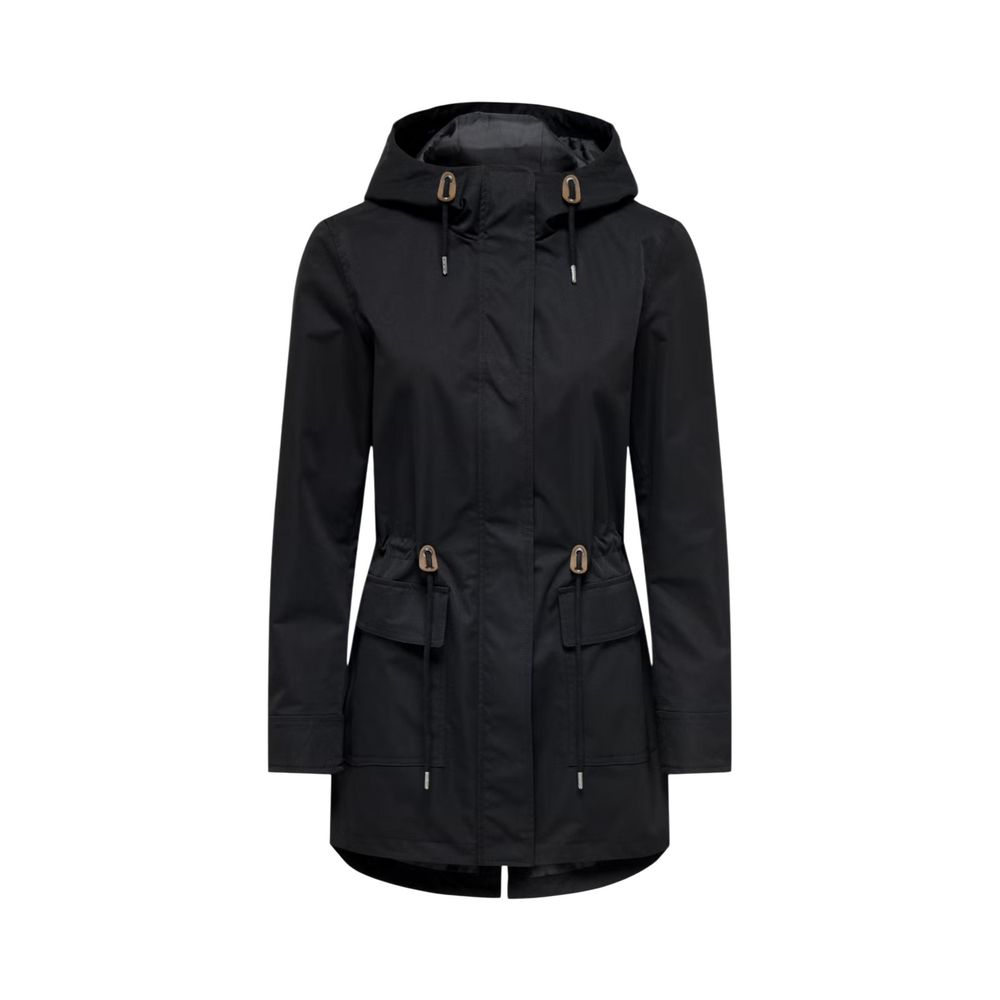 Only Schwarzer Parka aus Polyester