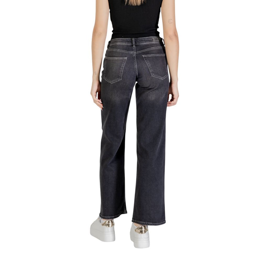 Only Schwarze Bootcut-Jeans aus Baumwolle