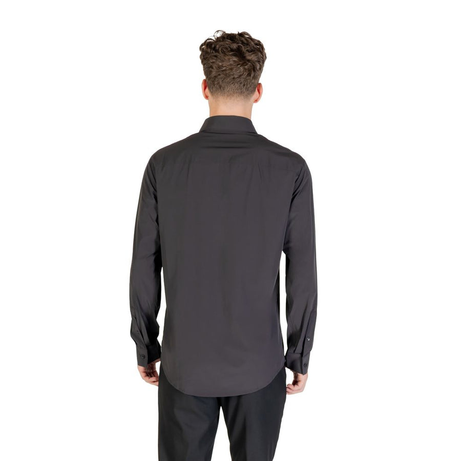 Armani Exchange Schwarzes Hemd aus Elasthan