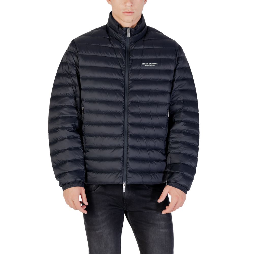 Armani Exchange Blauer Mantel aus Polyamid