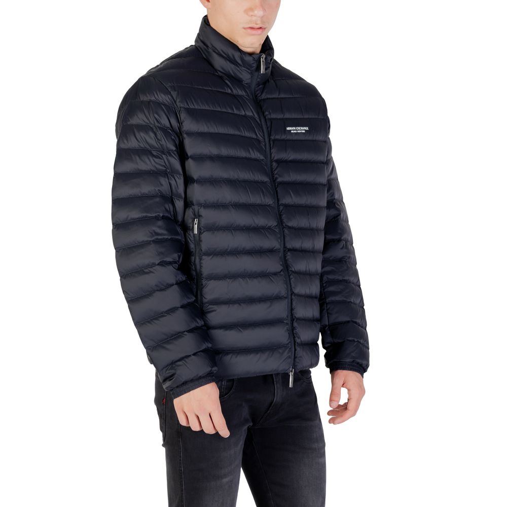 Armani Exchange Blauer Mantel aus Polyamid