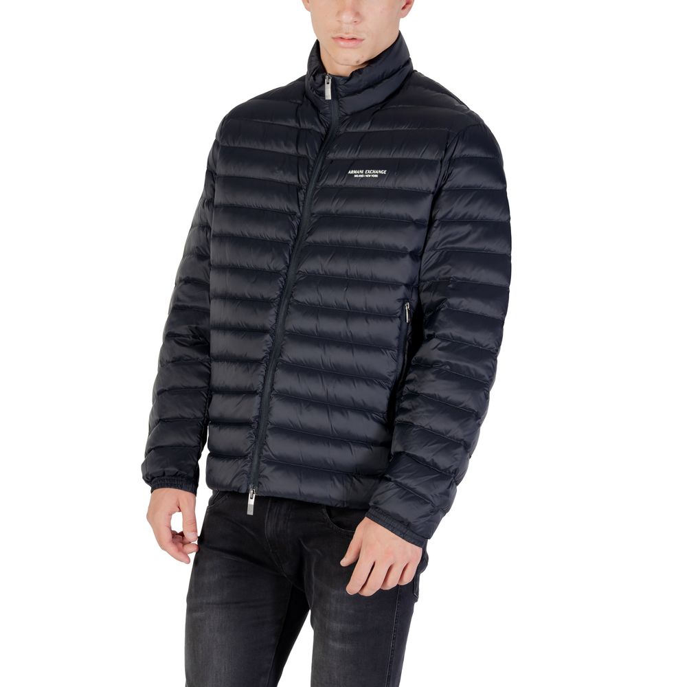 Armani Exchange Blauer Mantel aus Polyamid