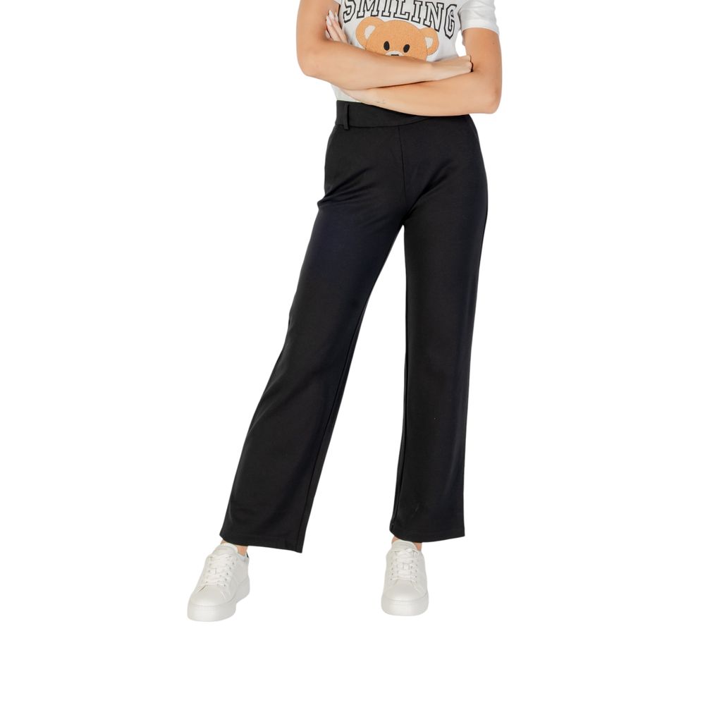 Only black viscose leisure trousers