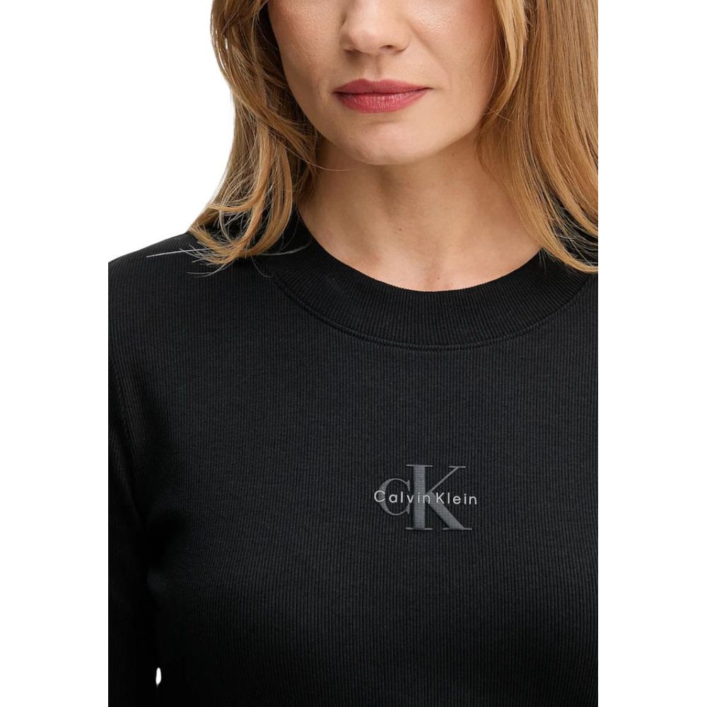 Calvin Klein Jeans Black Cotton Long-Sleeve T-Shirt