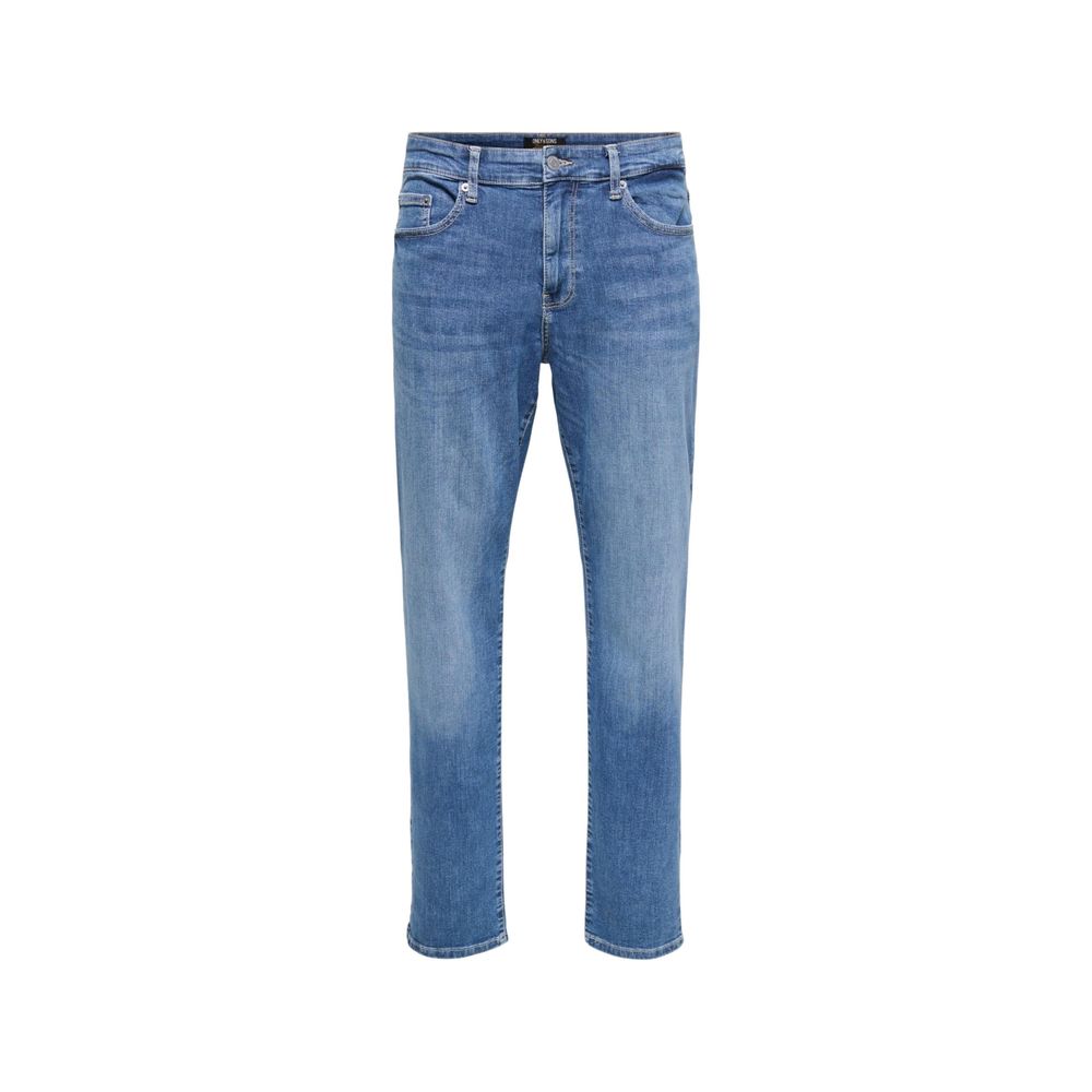 Only & Sons Blaue Baumwolljeans im Relaxed Fit